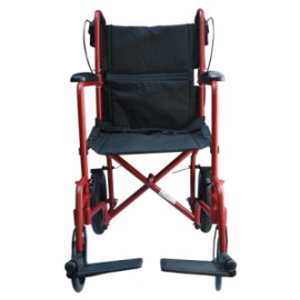 SILLA DE TRASLADO 712 ALUMINIO ROJA