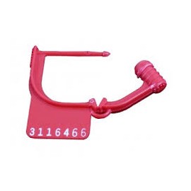 CANDADO PARA CARRO ROJO DESECHABLE CUADRADO